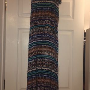 Tube Dress/Long Skirt Multicolor Aztec